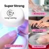 Beetles 3Pcs 15ml HEMA-Free Nail Glue Top Coat & Base Gel Set, TPO Free No Wipe Top Coat Base Nail Glue Gel for False Nails, Shine Effect Long Lasting Nail Extension DIY Salon Home, U V Light Required view 4