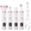 Electric Razors for Women, Bikini Trimmer 4 in 1 Lady Shaver, Wet/Dry Cordless Hair Remover for Nose Hair Face Eyebrow Arms Legs Armpit Underarm Pubic Area Electric Grooming Set LED Display view 1