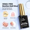 Beetles 15ml HEMA-Free Nail Glue Gel, TPO Free UV Nail Glue for Acrylic Nails Tips, Super Strong for Extensions, Skin-Friendly DIY Gel, U V Light Required view 3