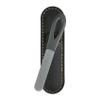 1 Pack Stainless Steel Metal Nail File with Double Sided Grit - Portable, Travel-Friendly with Leather Case (1 Pack Gunmetal Files with PU Cases) view 1