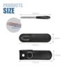 1 Pack Stainless Steel Metal Nail File with Double Sided Grit - Portable, Travel-Friendly with Leather Case (1 Pack Gunmetal Files with PU Cases) view 2