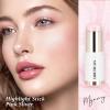Clear Dewy Marble Highlighter Stick 15g/0.53fl.Oz, Highlighters Makeup Stick for Face and Body, Micro Pearls & Shimmer Glow, Buildable Color for All Day, Vegan & Cruelty-Free, Pink Silver view 2