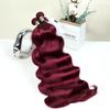 ISHOW Raw Human Hair Bundles, 100% Unprocessed Virgin Human Hair, 15A Body Wave Premium Quality Bundles Producer, 12 14 16 Inch 3 Bundles, Long Lasting, Red Burgundy Color 99J view 1