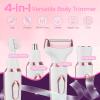 Women's Electric Razor Bikini Trimmer, 4-in-1 Cordless Shaver for Face, Legs, Underarms, Pubic Hair  Wet/Dry Use, Painless Hair Removal view 2
