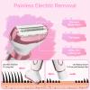 Women's Electric Razor Bikini Trimmer, 4-in-1 Cordless Shaver for Face, Legs, Underarms, Pubic Hair  Wet/Dry Use, Painless Hair Removal view 3
