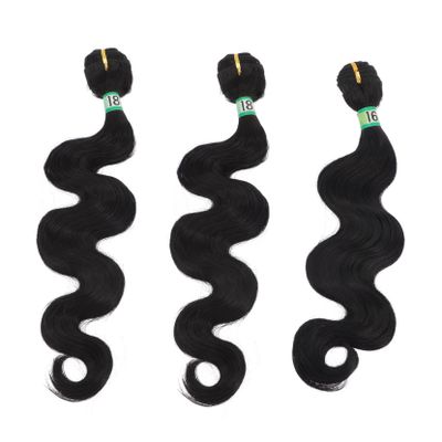 LOORGVEL 3pcs Body Wave Hair Extensions Synthetic Bundles for Women Comfortable Lightweight for and to Wash Style