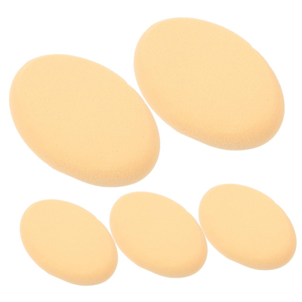 LOORGVEL 5PCS Oval Makeup Sponges for and Supple Beauty Sponge for Liquid and Cream Makeup for Beginners and Professionals Essential Tool