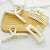 1 pieces of women's girls' hair clip, beige large claw clip, ponytail hair clip, fashionable hair accessory gift (4.33IN) view 3