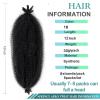 Bob Marley Hair 12 Inch Springy Afro Twist Hair Soft Afro Kinky Bulk Hair Bob Marley Twist Braiding Hair for Crochet Faux Locs Pre Fluffed Spring Twist Hair Extensions (Black, 12 inch (Pack of 8)) view 2