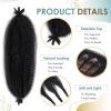Bob Marley Hair 12 Inch Springy Afro Twist Hair Soft Afro Kinky Bulk Hair Bob Marley Twist Braiding Hair for Crochet Faux Locs Pre Fluffed Spring Twist Hair Extensions (Black, 12 inch (Pack of 8)) view 3