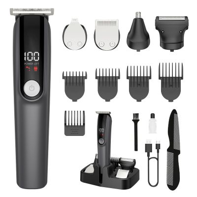 Beard Trimmer for Men, Electric Razor for Nose, Body, Face and Mustache, 5-in-1 Barber Hair Clippers, Cordless Shavers for Men Grooming Kit Ideal Gift