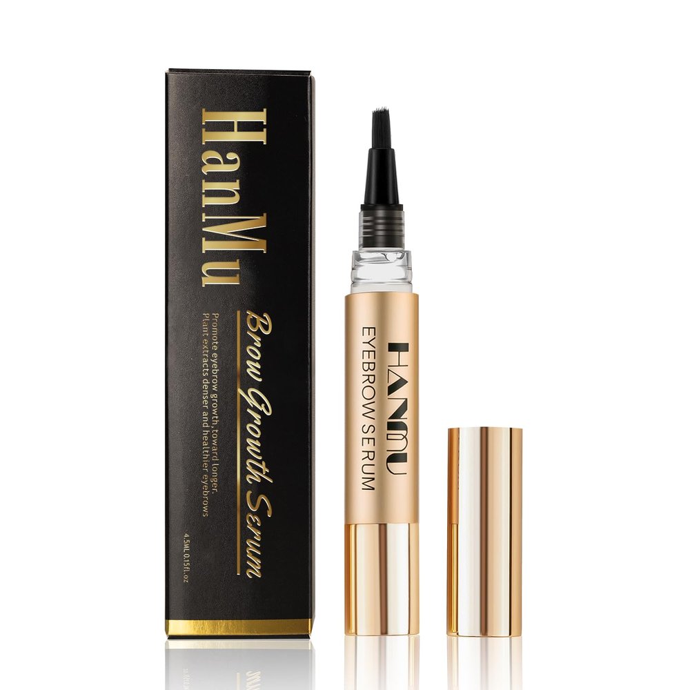HANMU Eyebrow Growth Serum for Women & Men - Rapid Eyebrow Enhancer 4.5ml | Natural & Gentle Formula for Thicker Fuller Brows with Visible Results in 4-6 Weeks