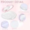 Nogeqi 2 Pcs Loose Powder Container with Puff Refillable Plastic Empty Travel Compact with Mirror Portable Empty Makeup Powder Container Loose Compact Case (Pink Silver) view 3