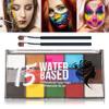 15 Colors Bruise Wheel for Special Effects,Halloween Face Body Paint SFX Makeup,Light Green Witch Zombie Gamora Face Body Paint Oil Based Cosplay Theatrical Halloween Makeup Kit A view 1