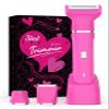 Bikini Trimmer for Women - IPX7 Waterproof Pubic Hair Remover for Shower & Travel, 3-in-1 Bikini Trimmer with Body/Round/Curved Heads, Hypoallergenic Foil & Ceramic Blades, Self-Care Gifts for Her view 1