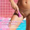 Bikini Trimmer for Women - IPX7 Waterproof Pubic Hair Remover for Shower & Travel, 3-in-1 Bikini Trimmer with Body/Round/Curved Heads, Hypoallergenic Foil & Ceramic Blades, Self-Care Gifts for Her view 4
