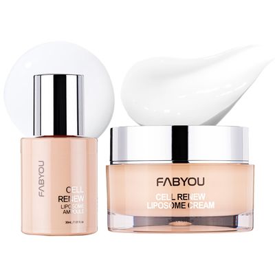 FABYOU EGF Stem Cell Skin Revitalizing Duo Korean Skin Care Set for Anti-Aging, Skin Repair, Deep Hydration with Cell Renew Facial Ampoule & Moisturizer
