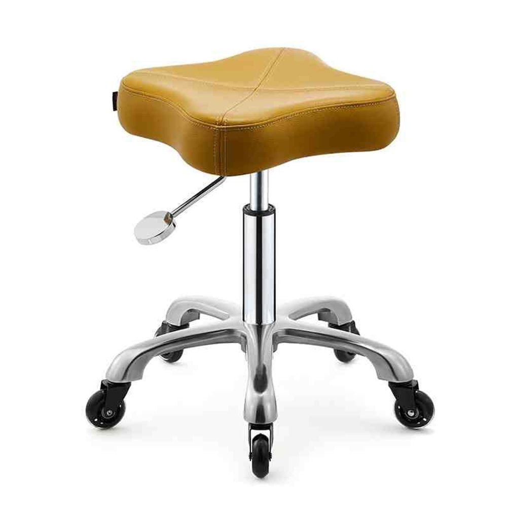 Adjustable Rolling Stool,Swivel Saddle Stool with Wheels,Chairs Support Ergonomic for Salon Clinic Lab Office Home Studio(Without backrest)