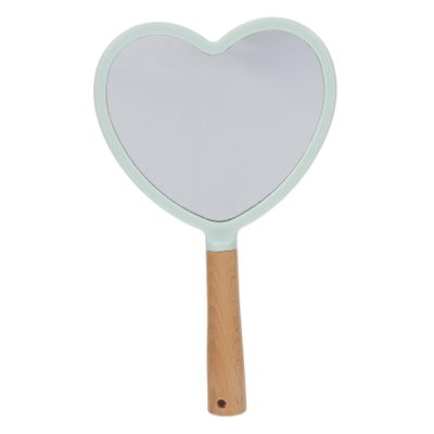 LALADEFIEE Heart Shape Handheld Makeup Mirror Stylish Portable Beauty Mirror for Home Travel Durable Design for Makeup Application Present Giving