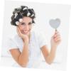 LALADEFIEE Heart Shape Handheld Makeup Mirror Stylish Portable Beauty Mirror for Home Travel Durable Design for Makeup Application Present Giving view 4
