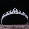 Women's Crystal Crown Hair Accessories Tiara Wedding Rhinestone Bridal Silver Color Crown Hair Jewelry silver white8 view 4