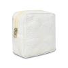 AMZMA Small Floral Quilted Makeup Bag, Coquette Aesthetic Travel Toiletry Organizer for Women, Lightweight Cotton Cosmetic Pouch view 1