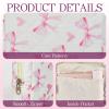 AMZMA Small Floral Quilted Makeup Bag, Coquette Aesthetic Travel Toiletry Organizer for Women, Lightweight Cotton Cosmetic Pouch view 4