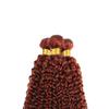 P33/350 Bundle Highlight Ginger Brown Kinky Curly Human Hair Bundles Ombre Brown 3 Bundles 24 26 28 Inch Two Tone Color 33 Copper Red Mixed With Orange Bundle view 4