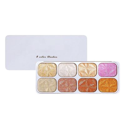 8 Colors Highlighters Makeup Palette For Face Highlighters & Luminizers Profesional Gold Highlighter Cheek Diamond Shimmer Glitter Contour Bronzer And Eyeshadow Palette