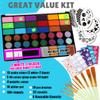 Bowitzki Face Paint Kit for Adults Stencils Glitter Brushes Face Painting Set for Sensitive Skin Water Based FDA Compliant Professional Body Painting (42 new) view 2