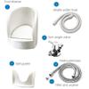 JnbCKJ Automatic Foot Wash Basin with Press Spray Function - Includes Inlet/Outlet PVC Pipes & Angle Valves - Water-Saving Foot Spa for Relaxation & Hygiene view 4