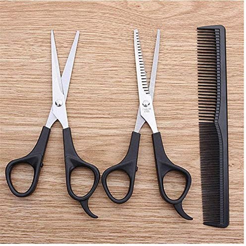 3-Piece Set of Barber Scissors, Hair Salon Cutting, thinning, Hairdressing Tools, Hair Comb