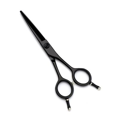 5.5 Inch Black Electroplating,Professional A-line Flat Cut Hair Cutting Scissors
