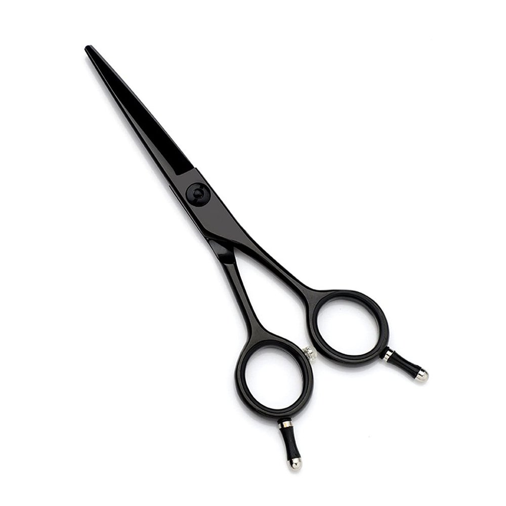 5.5 Inch Black Electroplating,Professional A-line Flat Cut Hair Cutting Scissors