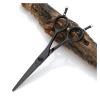 5.5 Inch Black Electroplating,Professional A-line Flat Cut Hair Cutting Scissors view 4