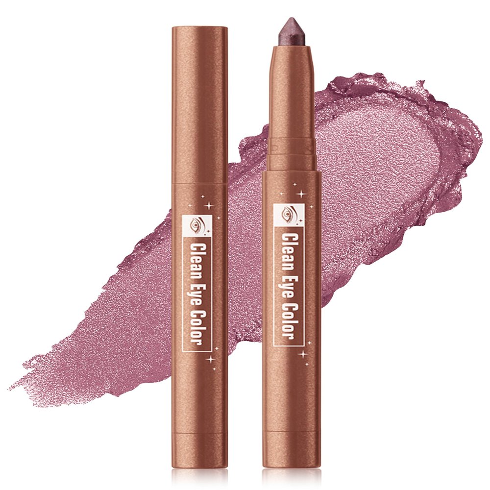 Erinde Cream Eyeshadow Stick, Metallic Eye Brightener Stick, Shimmer Creamy Eye Shadow Sticks with Built-in Sharpener, Long Lasting Waterproof Glitter Highlighter Eye Liner Pencil, 11