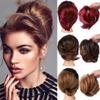 LPOCIKZADEC Messy bun Hair Piece, Heat Resistant Synthetic Hair Scrunchies - Donut Bun Chignon for Women,Hair bun Wig(Black Brown) view 1