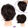 LPOCIKZADEC Messy bun Hair Piece, Heat Resistant Synthetic Hair Scrunchies - Donut Bun Chignon for Women,Hair bun Wig(Black Brown) view 2