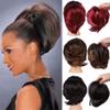 LPOCIKZADEC Messy bun Hair Piece, Heat Resistant Synthetic Hair Scrunchies - Donut Bun Chignon for Women,Hair bun Wig(Black Brown) view 3