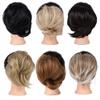 LPOCIKZADEC Messy bun Hair Piece, Heat Resistant Synthetic Hair Scrunchies - Donut Bun Chignon for Women,Hair bun Wig(Black Brown) view 4