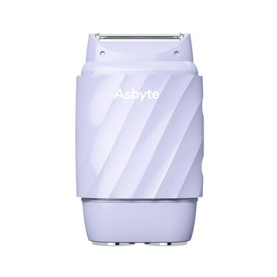 Asbyte 2-in-1 Electric Shaver, Body and Facial Hair Trimmer, Waterproof, USB Charging, Purple