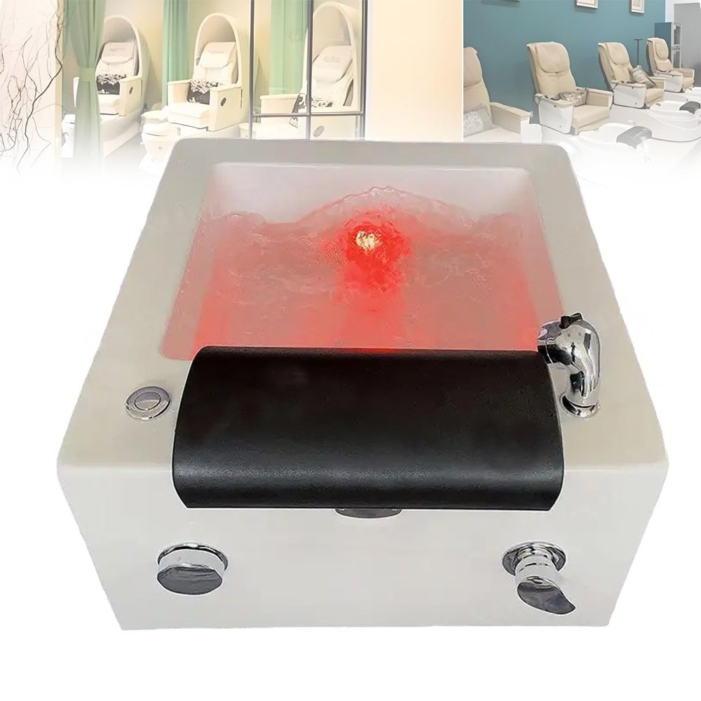 Acrylic Foot Bath,Foot Spa Bath Basin,Foot Massager Bath,Bubble Bath Spa,Can Automatically Drain and Adjust Hot and Cold Water,Traditional Medicine Therapy Assistance,B