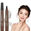 2025 Upgraded Magic Eyebrow Pencil - 3D Waterproof, Sweatproof & Long-Lasting All Day 4-Tip Microblading Brow Pen for Vivid & Hair-Like Brows Contouring & Precise Magic with 4 Fork (Dark Brown) view 1