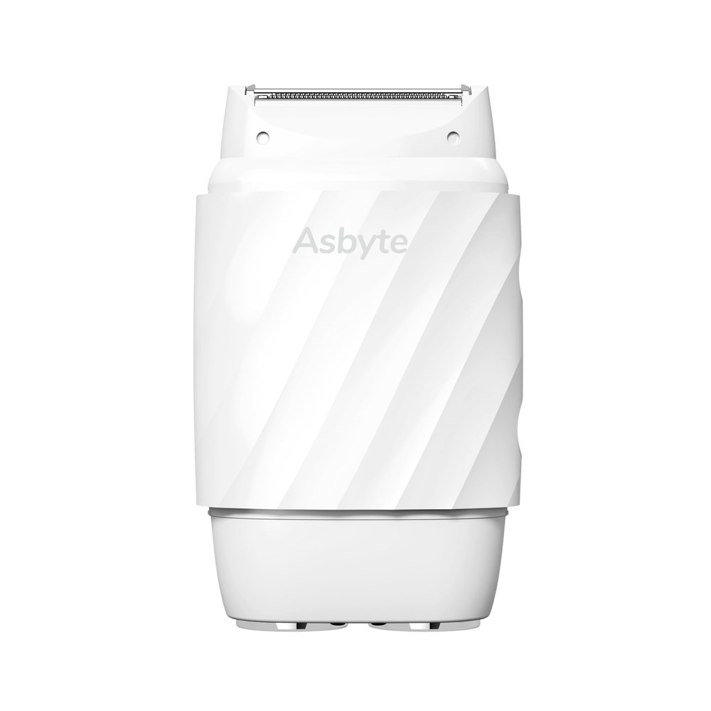 Asbyte 2-in-1 Electric Shaver, Body and Facial Hair Trimmer, Waterproof, USB Charging, White