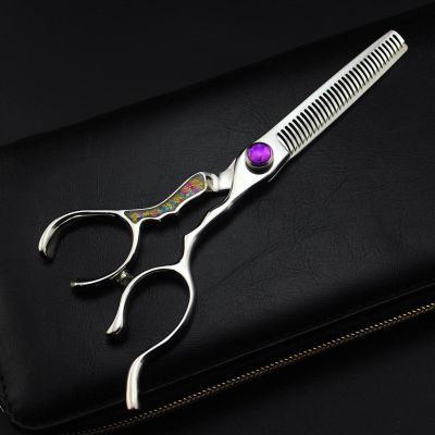440C 6" 5.5" hairdressing scissor Barber Hairderssing Scissors Cutting Thinning Shears notched handle 440C 6 inch 5.5 inch hairdressing scissors notched handle Size 6 inches (Inch)