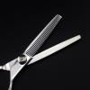 6" 17.5cm Shiny 440C Hairdressing Scissors Straight Thinning Shears 40 tooth handle Salon Haicut Shears Imported Size 6.0 inches (Inch) Level Total length 17.5 cm (CM) view 2