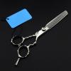 6" 17.5cm Shiny 440C Hairdressing Scissors Straight Thinning Shears 40 tooth handle Salon Haicut Shears Imported Size 6.0 inches (Inch) Level Total length 17.5 cm (CM) view 3