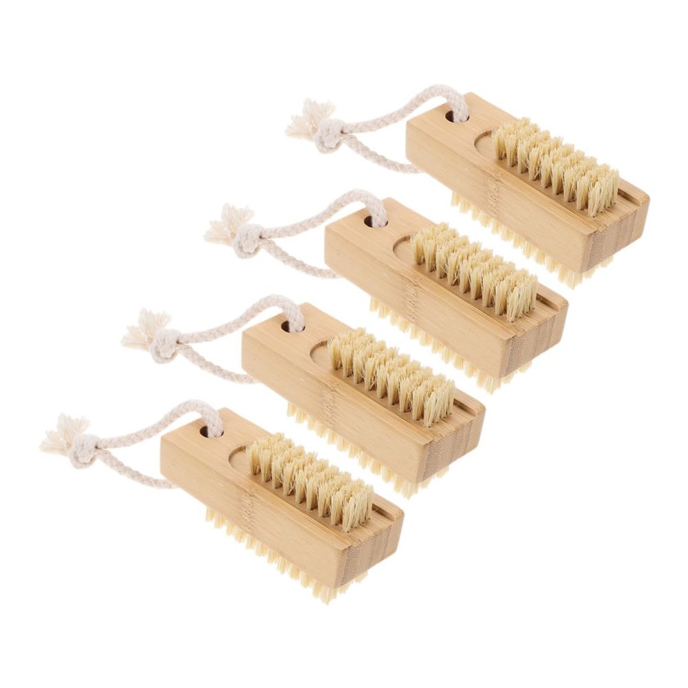 DEARMAMY 4pcs Nail Brush for Fingernail and Toenail Cleaning Gentle Scrubbing Tool for Home and Salon Use Lightweight and Portable Nail Care Brushes