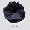 2 Piece Women's Large Floral Scrunchies for Oversized Lace Hair, Big Satin Silk Lace Hair Ties Elastic Hair Bands Ponytail Holders for Thin Thick Curly (Black Beige multilayer Wrinkle) view 2