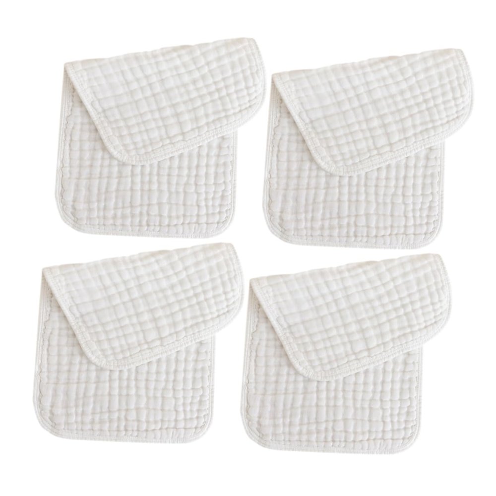 Beaupretty 4pcs Washcloths Soft Cotton Bath Towels for Newborns Highly Absorbent Face Burp Cloths Gentle for Daily Use and Special Occasions